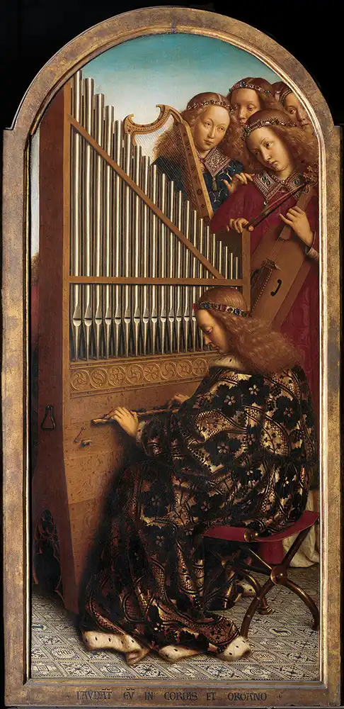 The Ghent Altarpiece  Angels playing music
